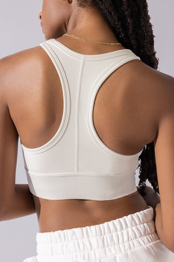 Sweat Sesh Crop Top - Cream