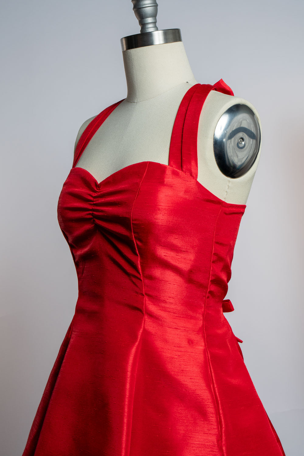 Sweetie Dress- Shantung, Red