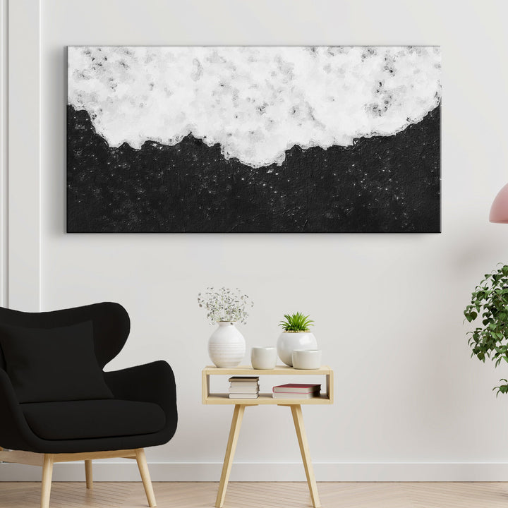 Black And White Painting Canvas Wall Art