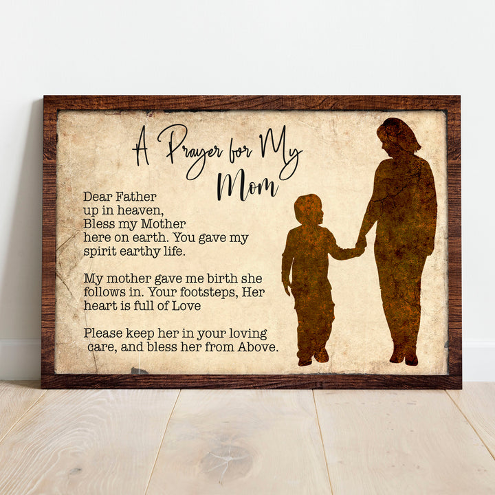 A Prayer For My Mom Mother's Day Gift Sign