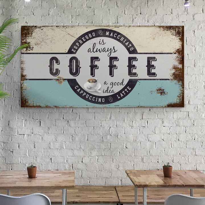 Coffee Is Always A Good Idea Sign