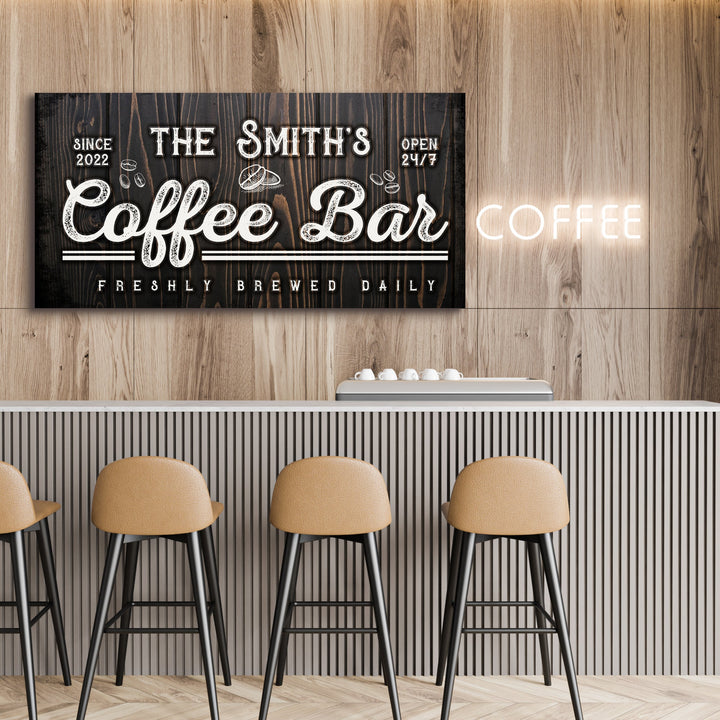 Family Coffee Bar Sign