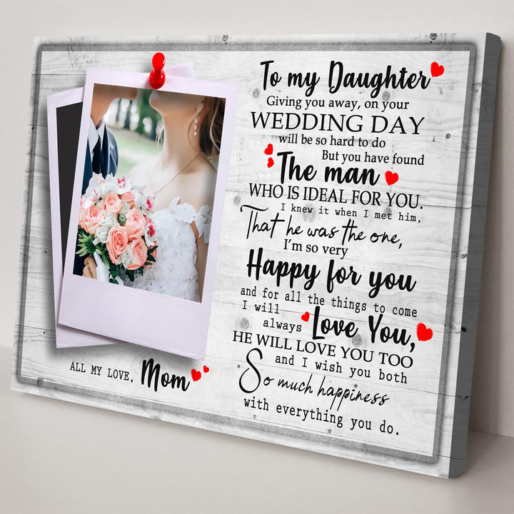 To My Daughter Marriage Message Sign