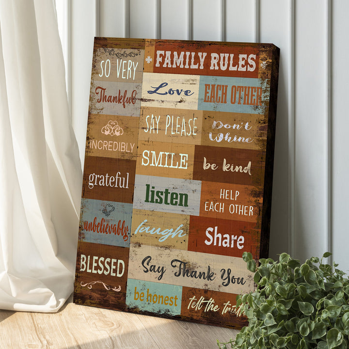 Family Rules Sign