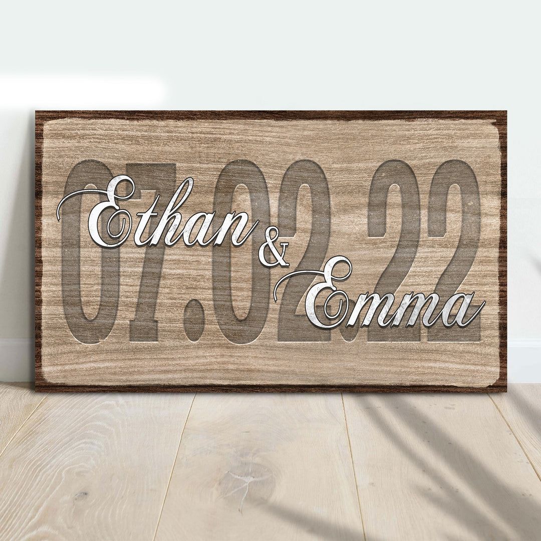 Couple Wedding Date Sign