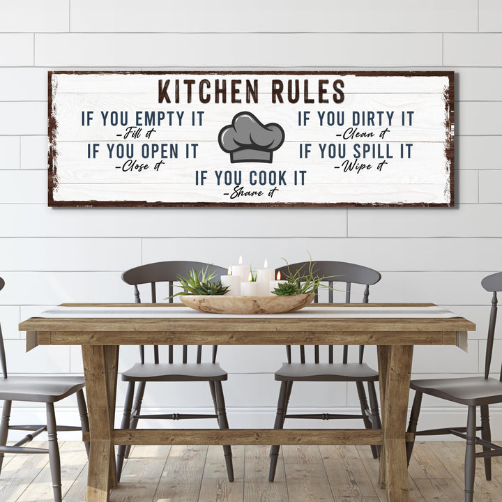 If You Cook It, Share It Kitchen Rules Sign