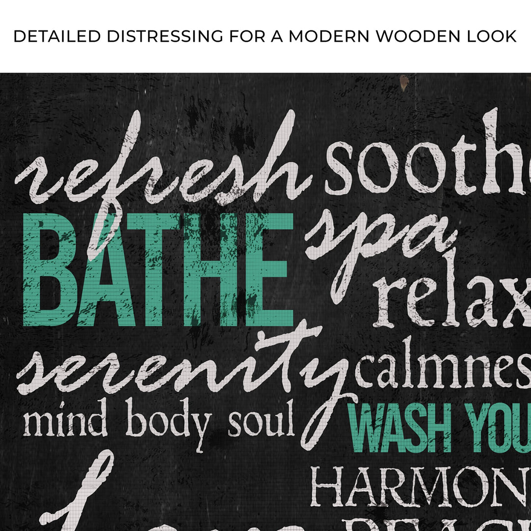 Refresh Soothe Bathe Bathroom Sign
