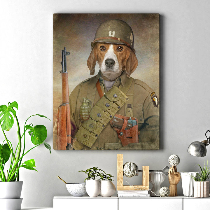 Pet Beagle Military Dog Sign
