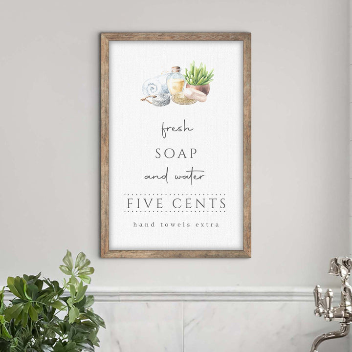 Fresh Soap And Water Bathroom Sign III