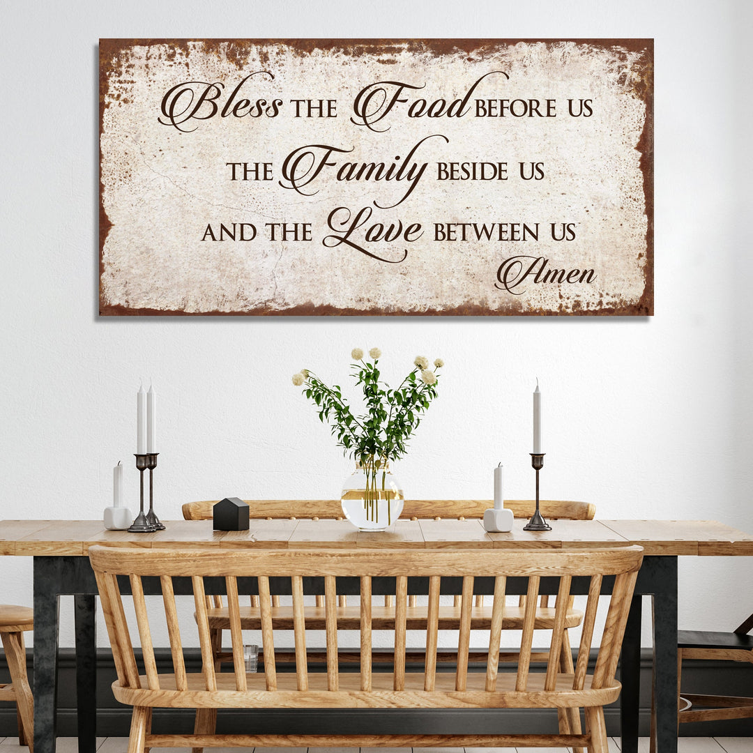 Bless Our Food, Family, And Love Sign