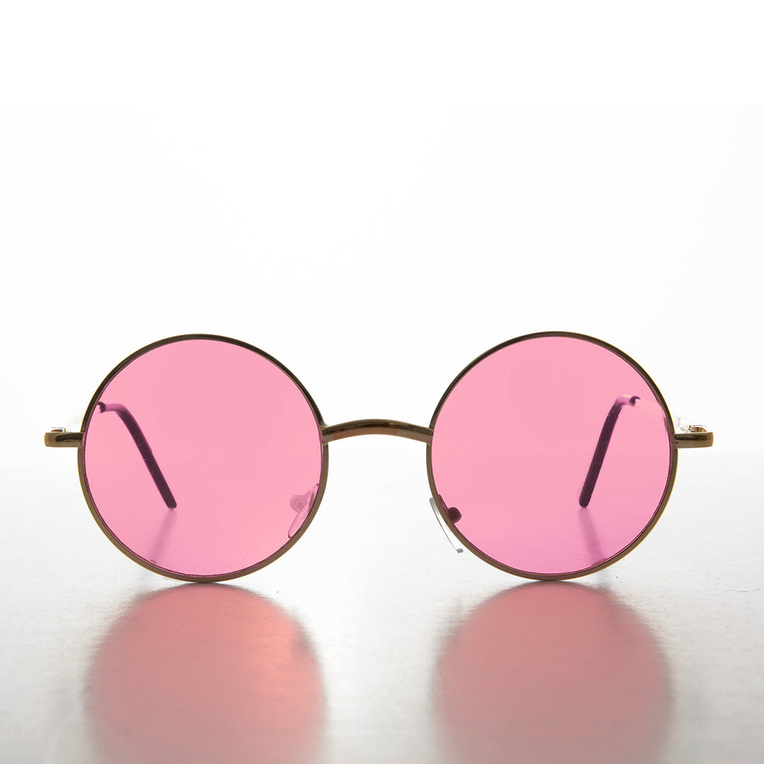 Round Tinted Lens Sunglasses - Tipper