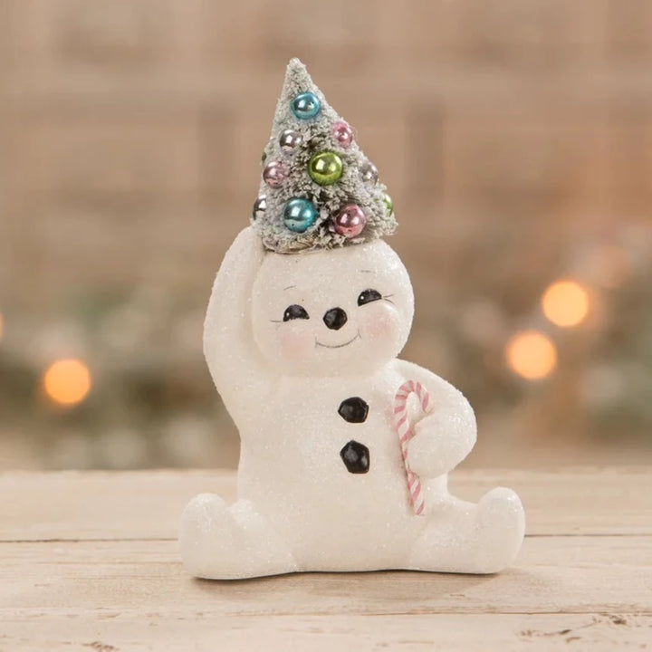 Pastel Candy Cane Snowman With Tree by Bethany Lowe Designs