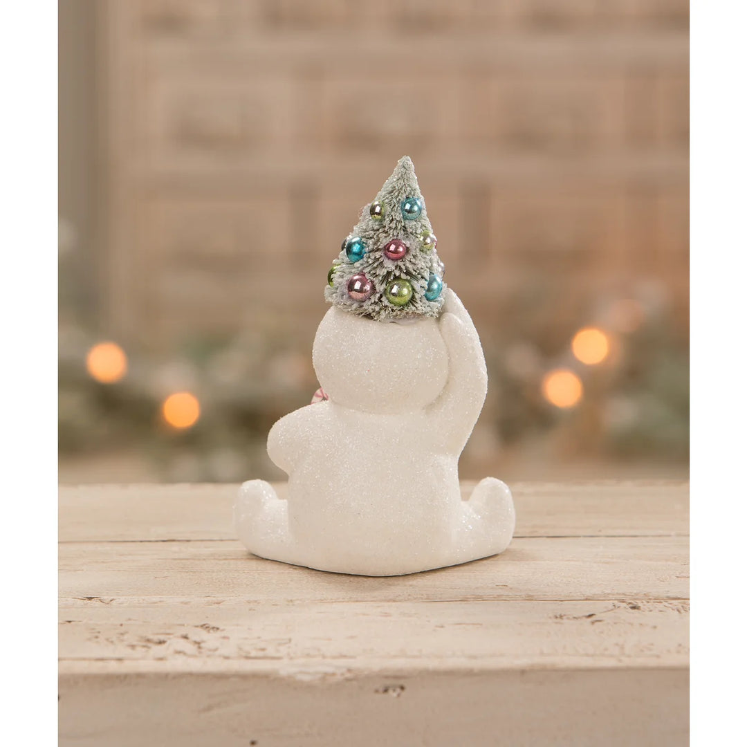 Pastel Candy Cane Snowman With Tree by Bethany Lowe Designs