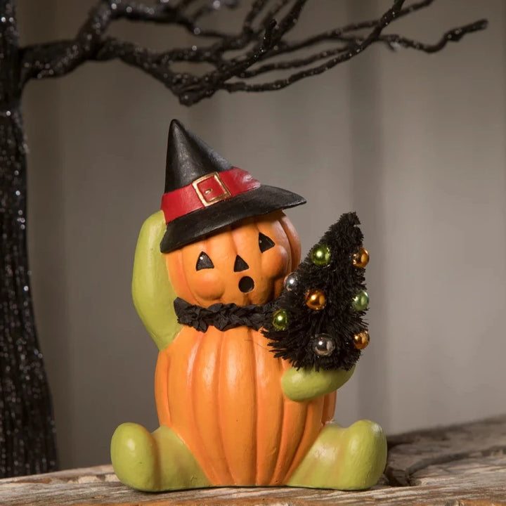 Seated Pumpkin Head Witch by Bethany Lowe Designs