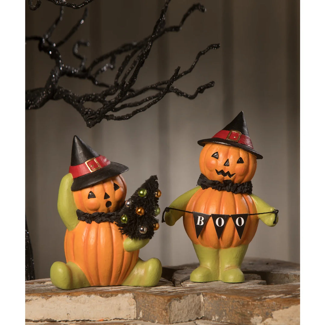 Seated Pumpkin Head Witch by Bethany Lowe Designs