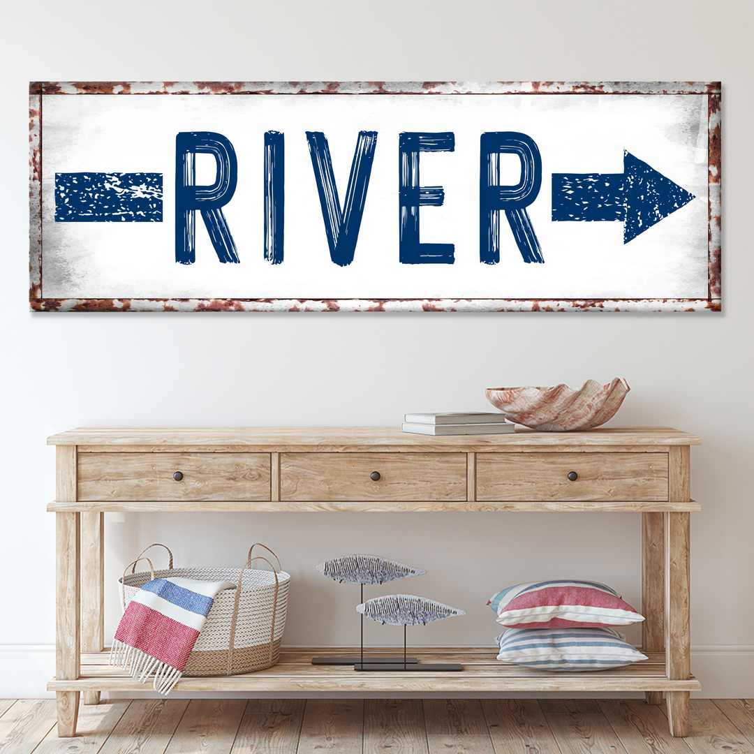 River Arrow Sign