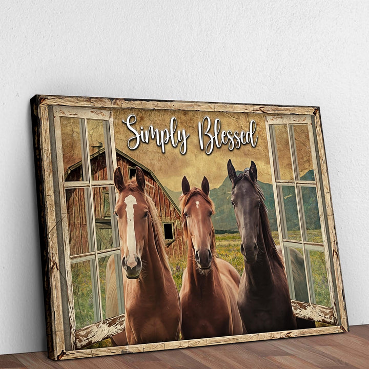 Simply Blessed Amazing Horse Farm Sign
