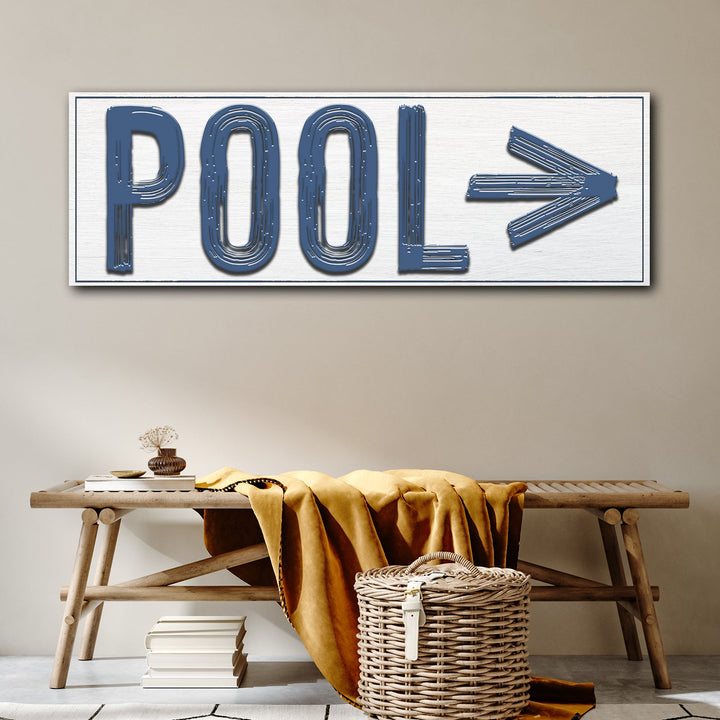 Pool Arrow Sign