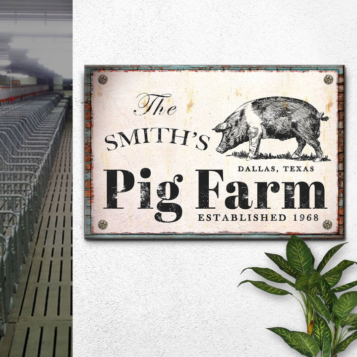 Rustic Pig Farm Sign II