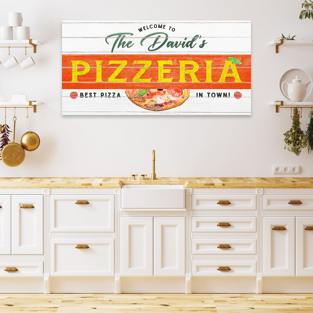 Best Pizza In Town Pizzeria Sign