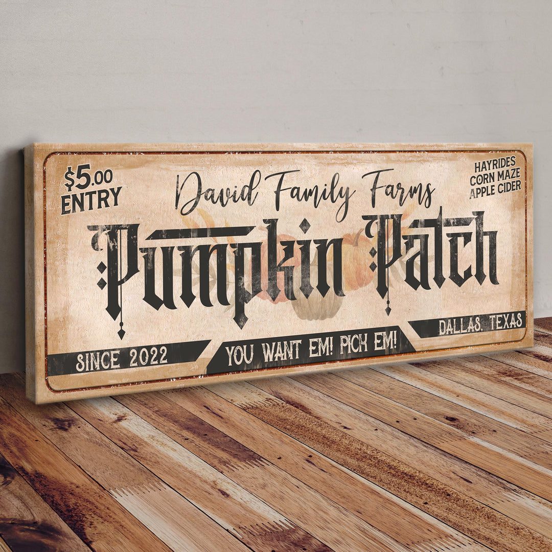Family Farms Pumpkin Patch Sign II