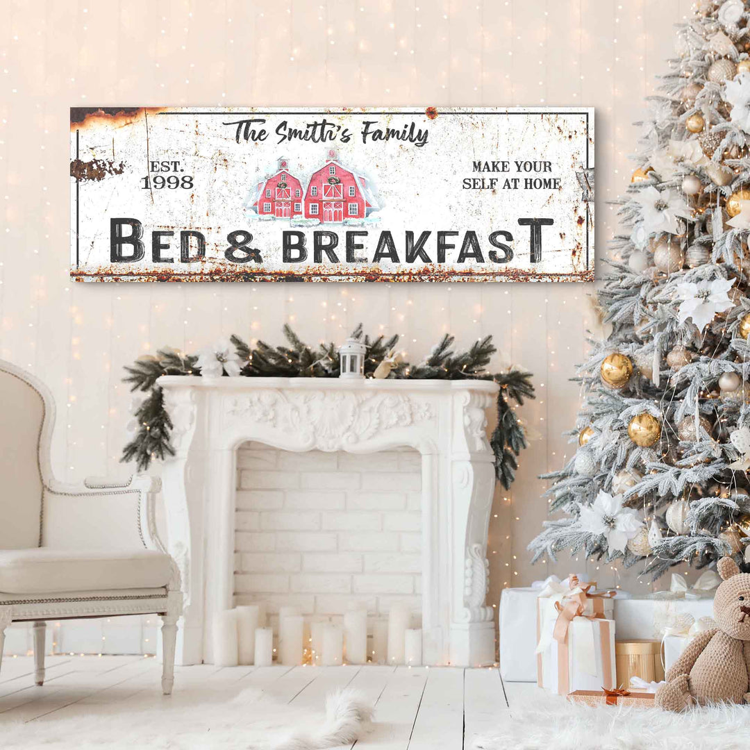 Christmas Bed & Breakfast Sign