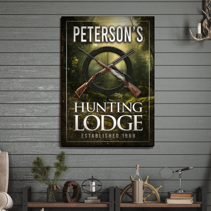 Family Hunting Lodge Sign