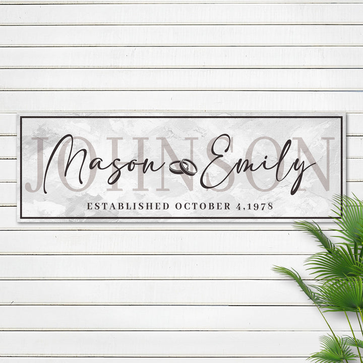 Last Name Wedding Gift Sign