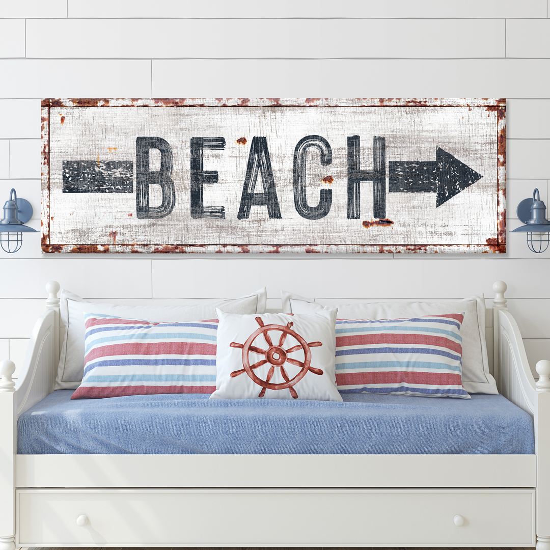 Beach Arrow Sign