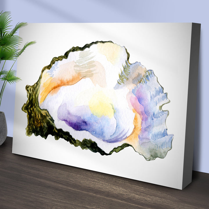 Oyster Watercolor Canvas Wall Art