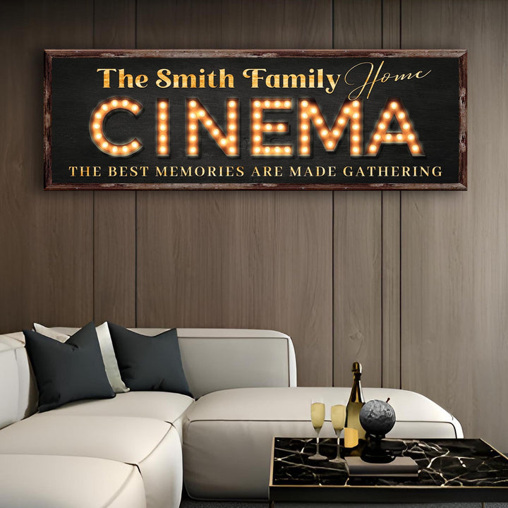 Family Home Cinema Sign