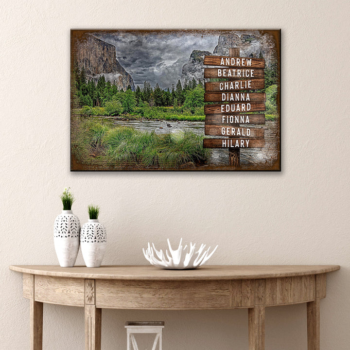 Lake Family Name Sign