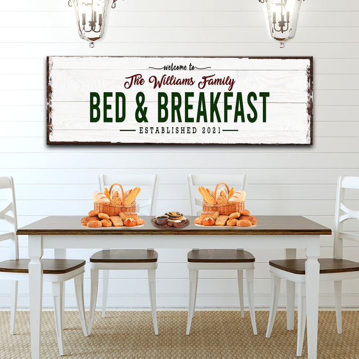 Welcome Bed And Breakfast Sign