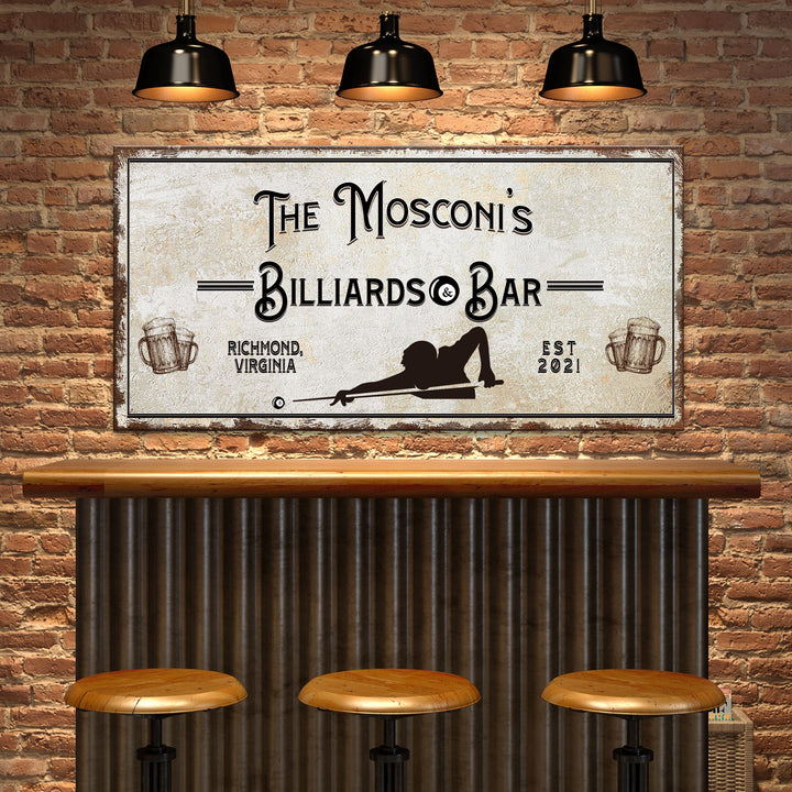 Billiards And Bar Sign II