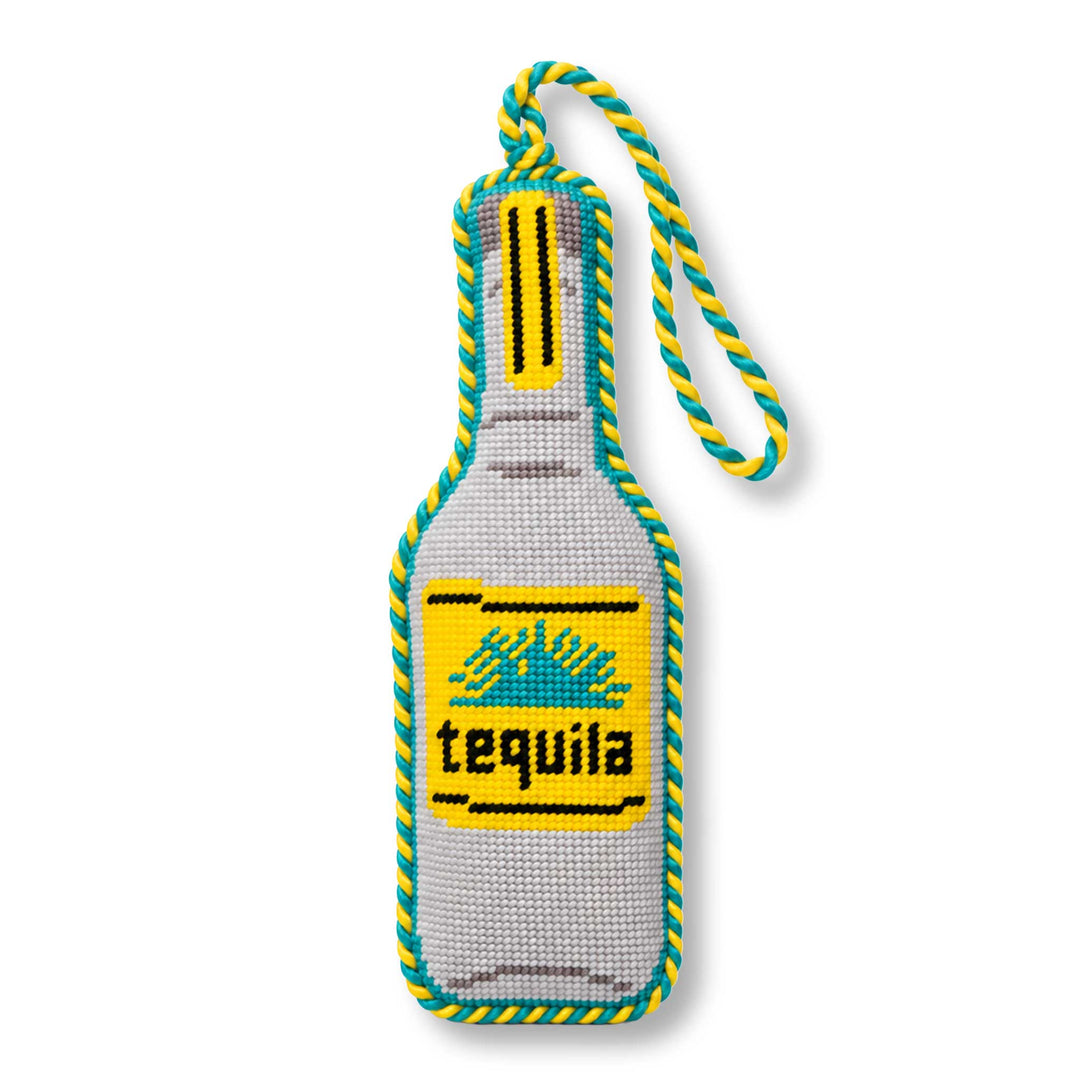 Needlepoint Icon Ornament - Tequila Bottle