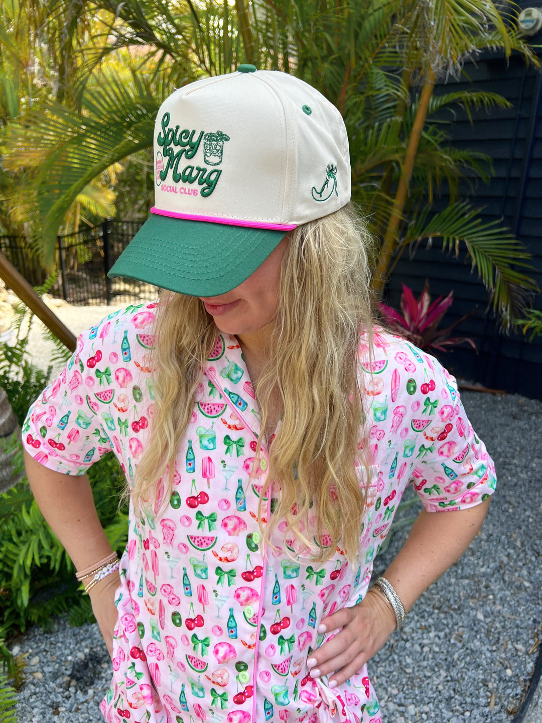 Spicy Marg Social Club - Green Vintage Trucker Hat