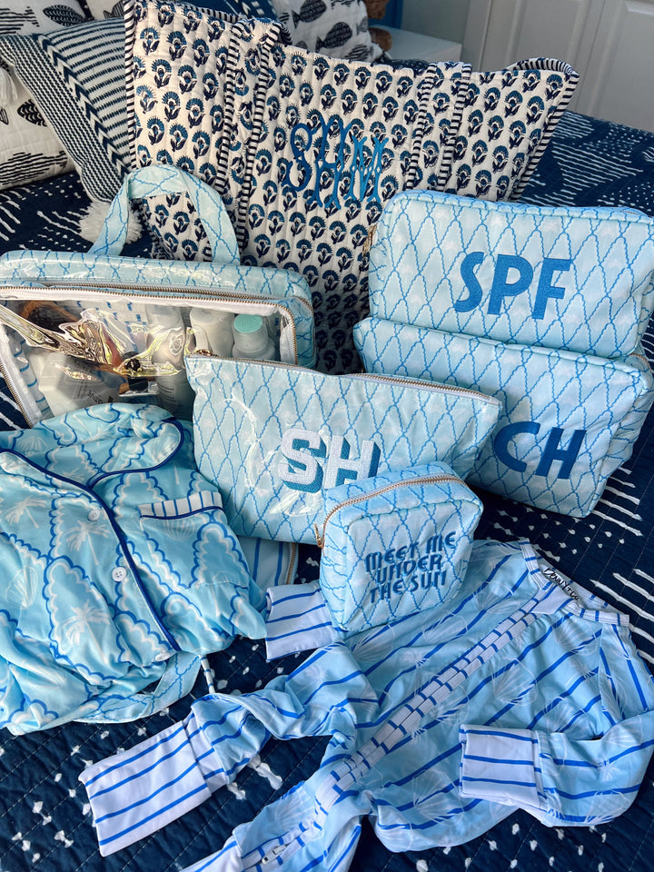 SPF - Blue Palms Large Bag