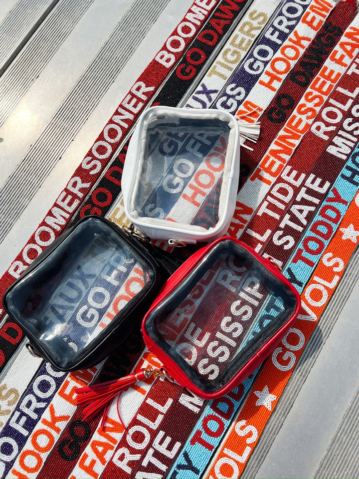 Stadium Approved Clear Purse With Tassle