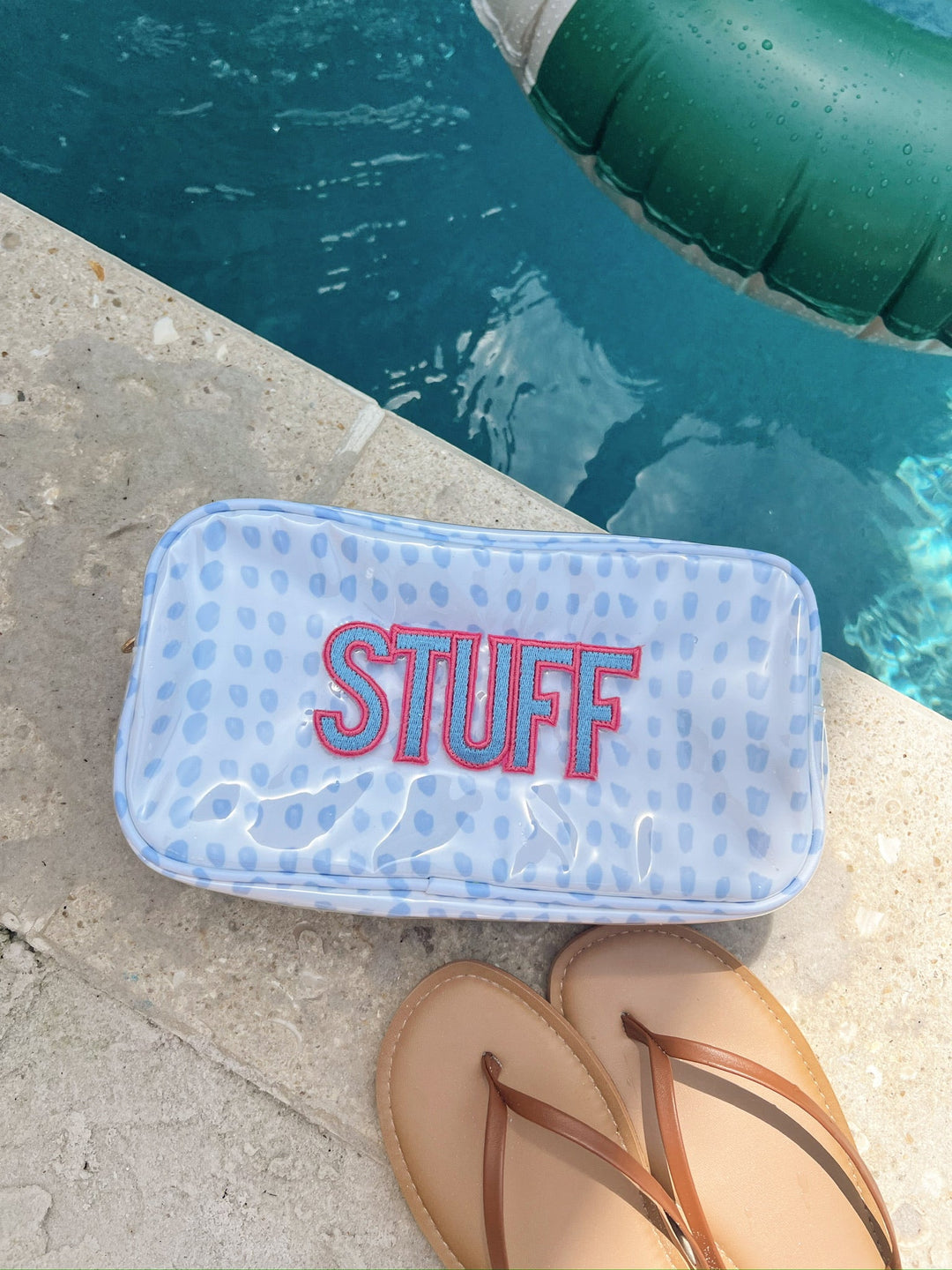 Stuff - Periwinkle Pebbles Clear Coat Large Bag