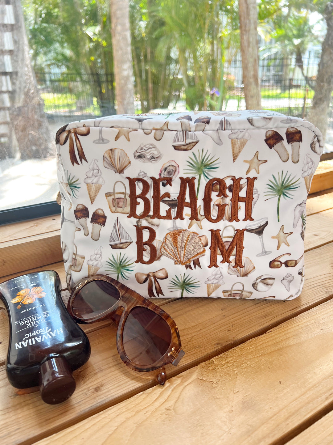 Beach Bum - Neutral Coastal Cocktail XL Bag
