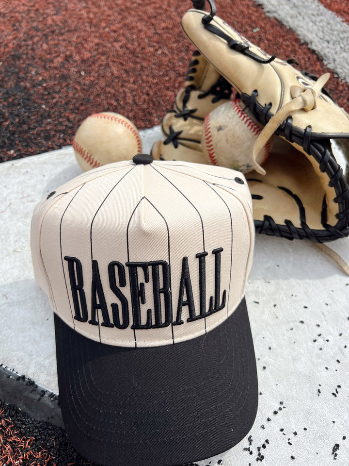 Baseball - Black Stripe Vintage Trucker Hat