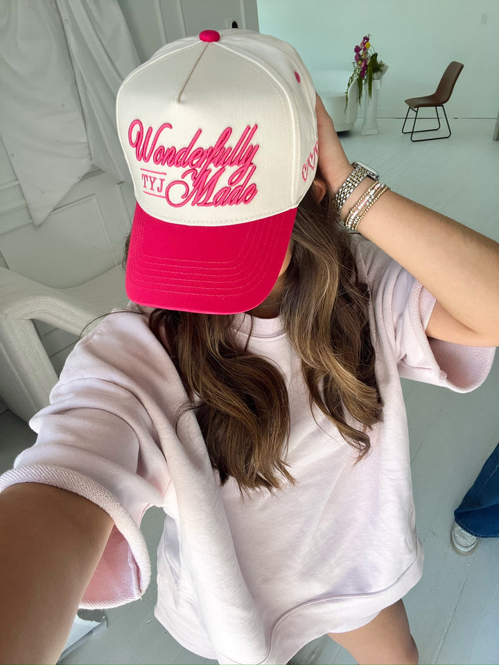 Wonderfully Made - Hot Pink Vintage Trucker Hat