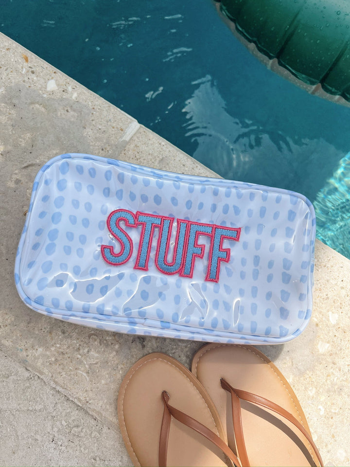 Stuff - Periwinkle Pebbles Clear Coat Large Bag