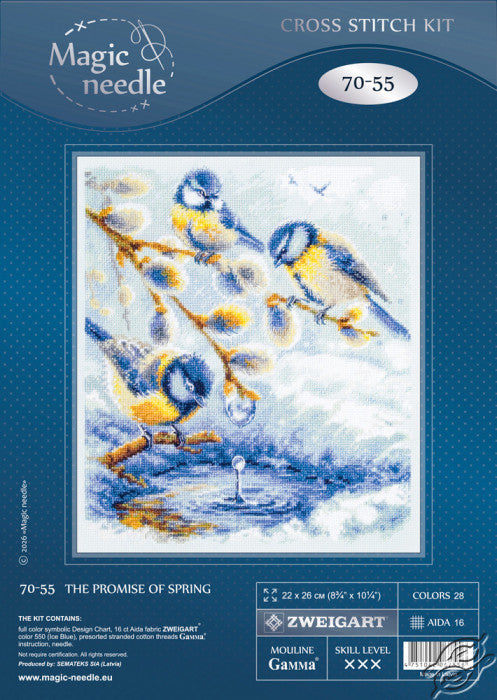 The Promise of Spring Counted Cross Stitch Kit by Magic Needle 70-55