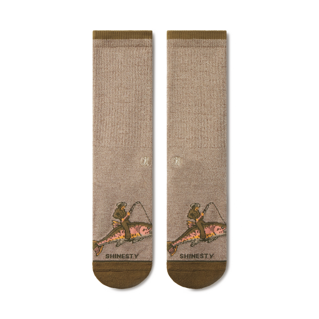 The Rowdy Angler | Fish Cowboy Heel Hammock™ Crew Socks