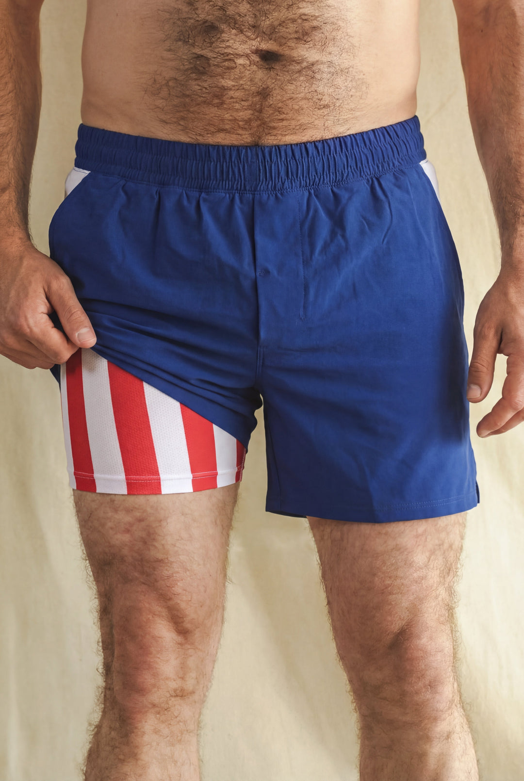 The Double Duty | American Flag Ball Hammock® 5 Inch Athletic Shorts