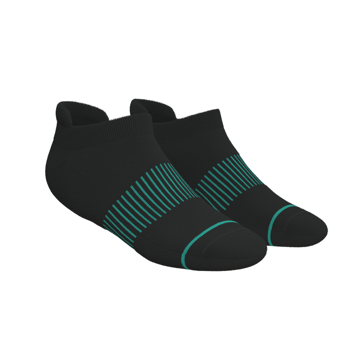 The Threat Level Midnight | Black Stay Weird Heel Hammock™ Ankle Socks