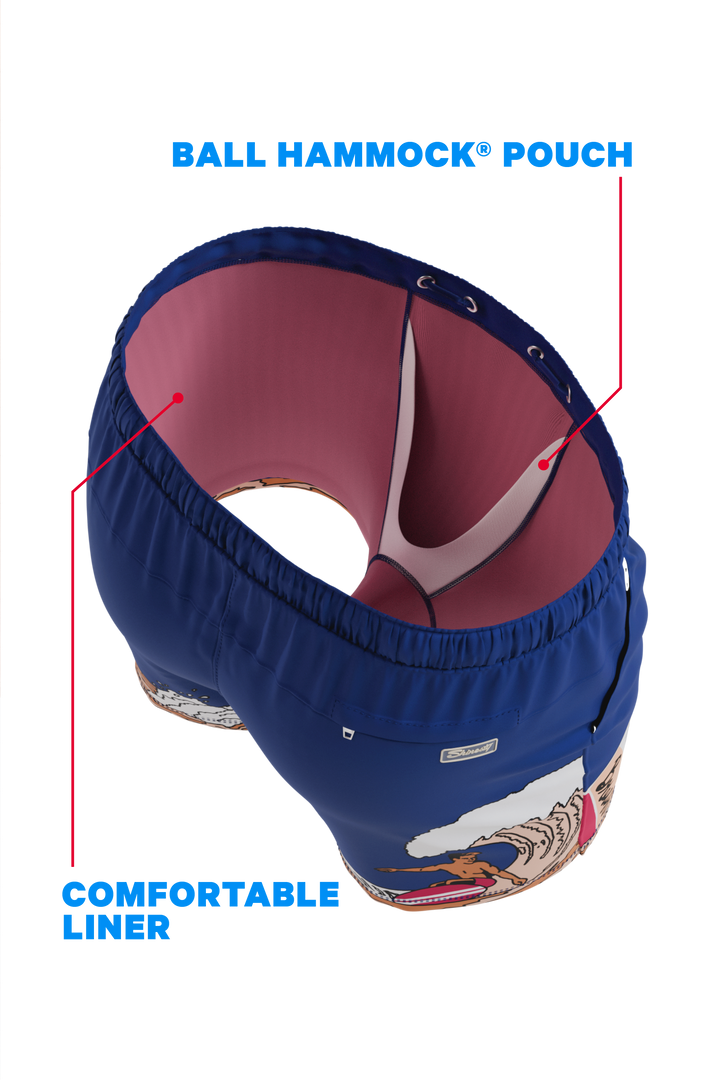The Tidal Lager | Beer Surfer Ball Hammock® Pouch 5" Swim Trunks