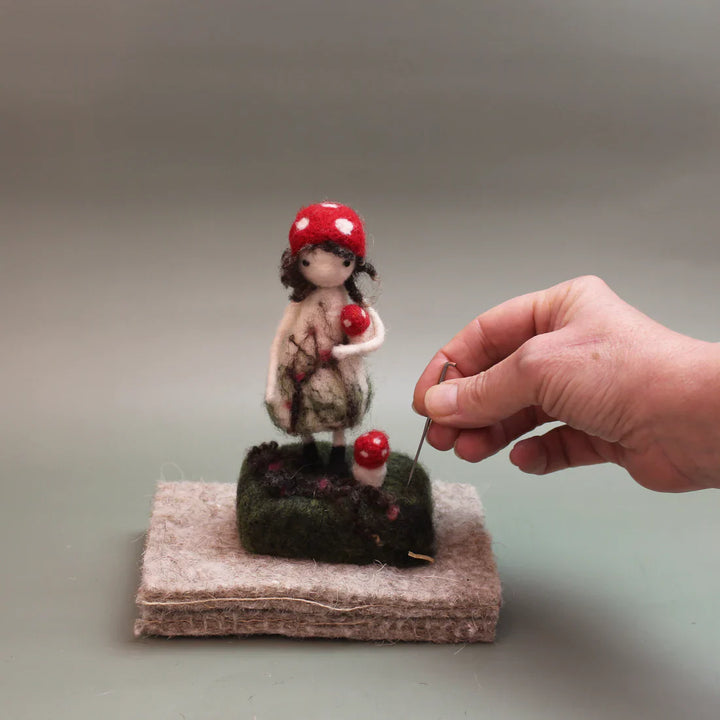 Toadstool Fairy Needle Felting Kit by The Makerss KTS-ToadstoolFairy-Complete