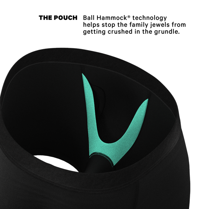 The 009 | Black Tuxedo Ball Hammock® Pouch Underwear With Fly
